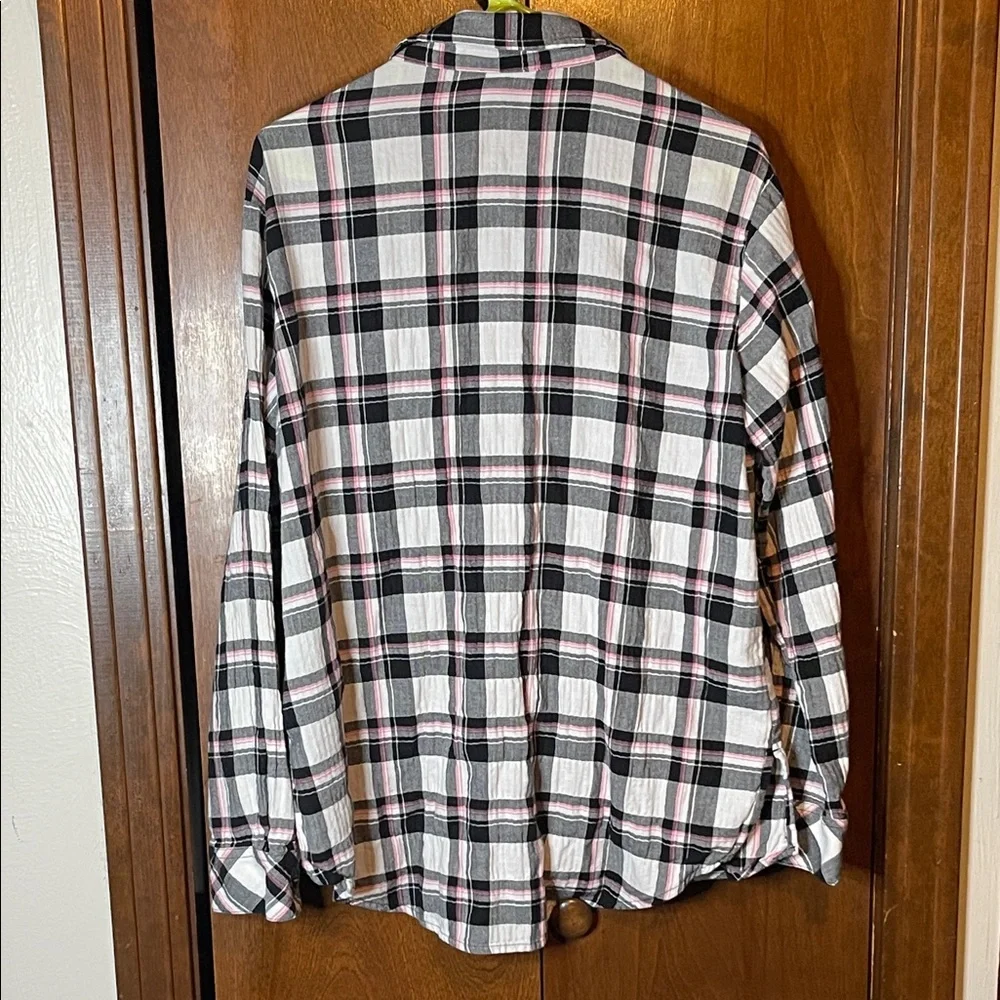 Sanctuary Black and Pink Plaid Shirt - Picture 5 of 5